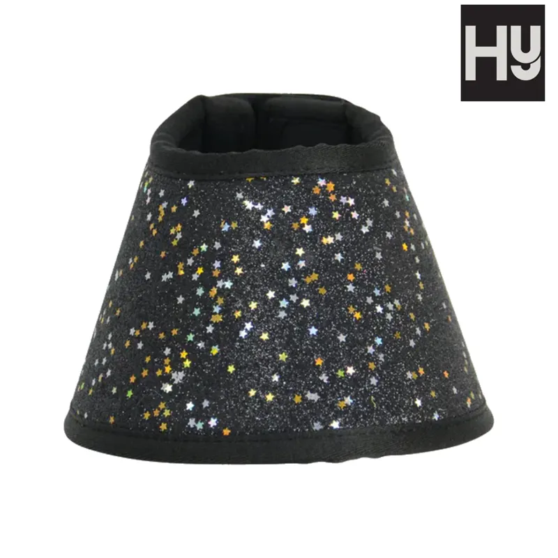 Hy Equestrian Dazzle Over Reach Boots - Black Sparkle